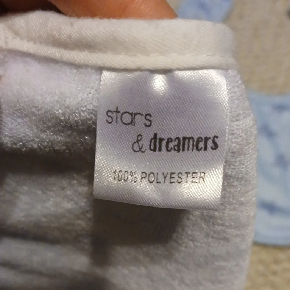 Stars And Dreamers Newborn Dinosaur Adventure Baby Bib Set in Blue and Cream
